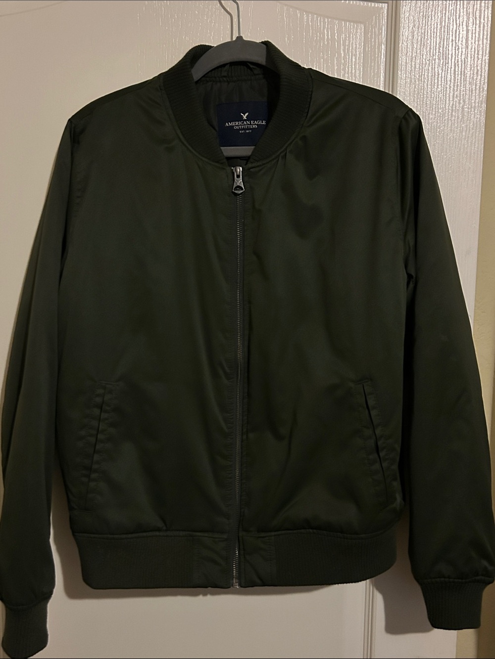 American Eagle Outfitters Dark Olive Bomber Jacket